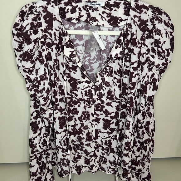 Madewell NWT Draped Tie-Front Top size medium - Picture 4 of 7